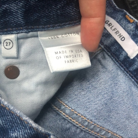 ❤️GRLFRND Karolina Jeans Denim High Waist Distressed Raw Hem Whole Lotta Love 27 - Picture 6 of 8